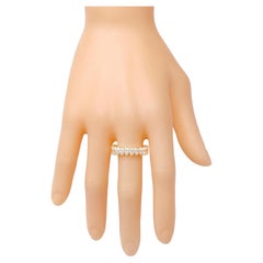 18 Karat Gold 4.43 Carat Solitaire Marquise-Shape Diamond Eternity Band Ring