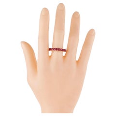 18 Karat Gold 4.48 Carat Ruby Eternity Cocktail Ring