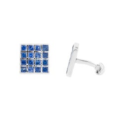 18 Karat Gold 5.03 Carat Sapphire Cufflinks
