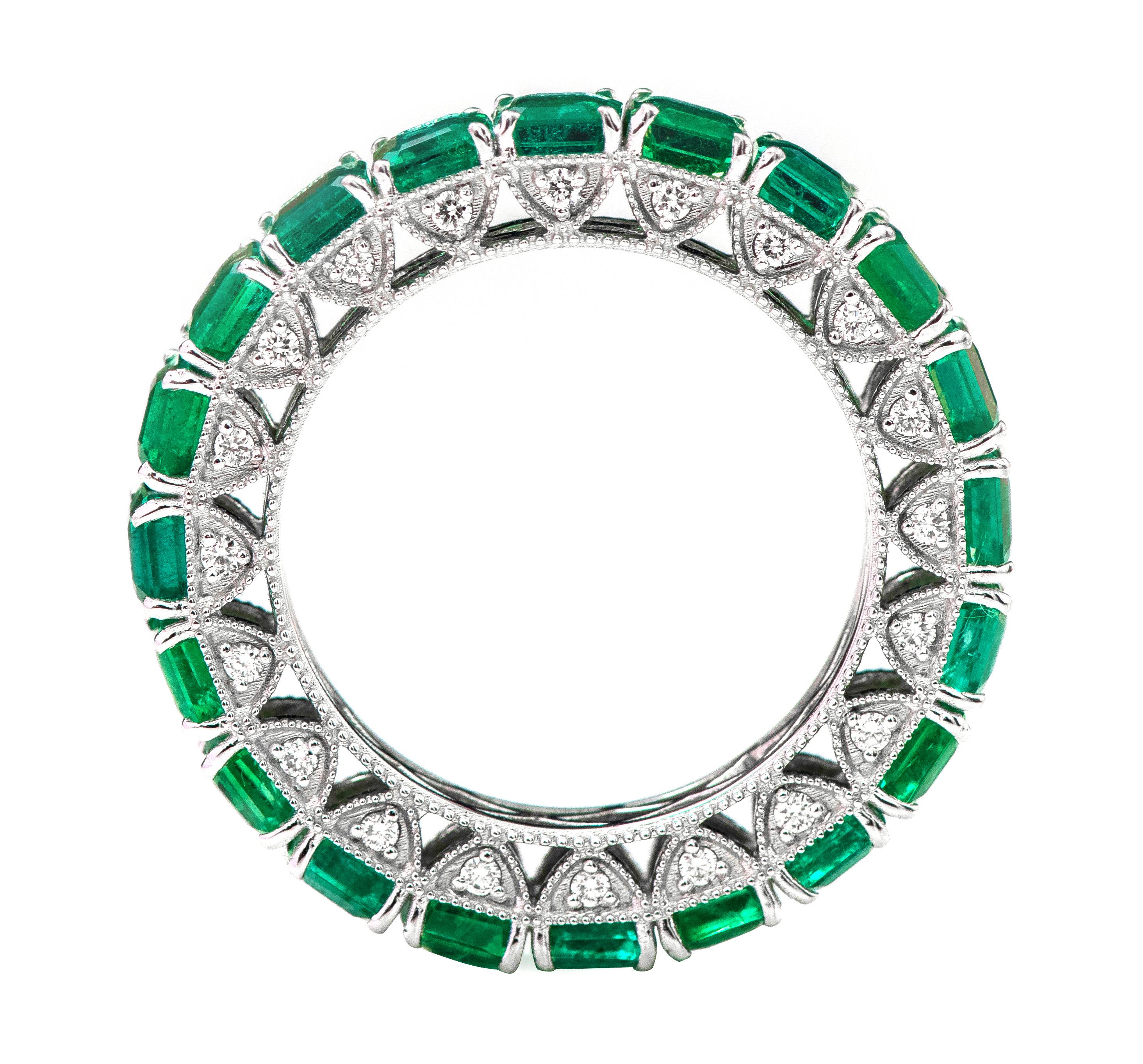 emerald green eternity ring