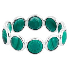 18 Karat Gold 5.77 Carat Malachite Infinity Band Ring