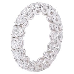 5,79 quilates E VVS1 GIA Certificado Diamante talla brillante Anillo de la Eternidad