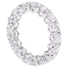 5,79 Carati E VVS1 GIA Certified Brilliant-Cut Diamond Eternity Band Ring