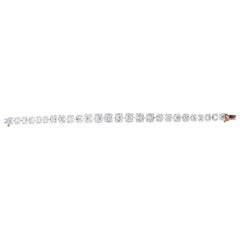 Bracciale tennis contemporaneo in oro 18 carati con diamanti da 6,31 carati