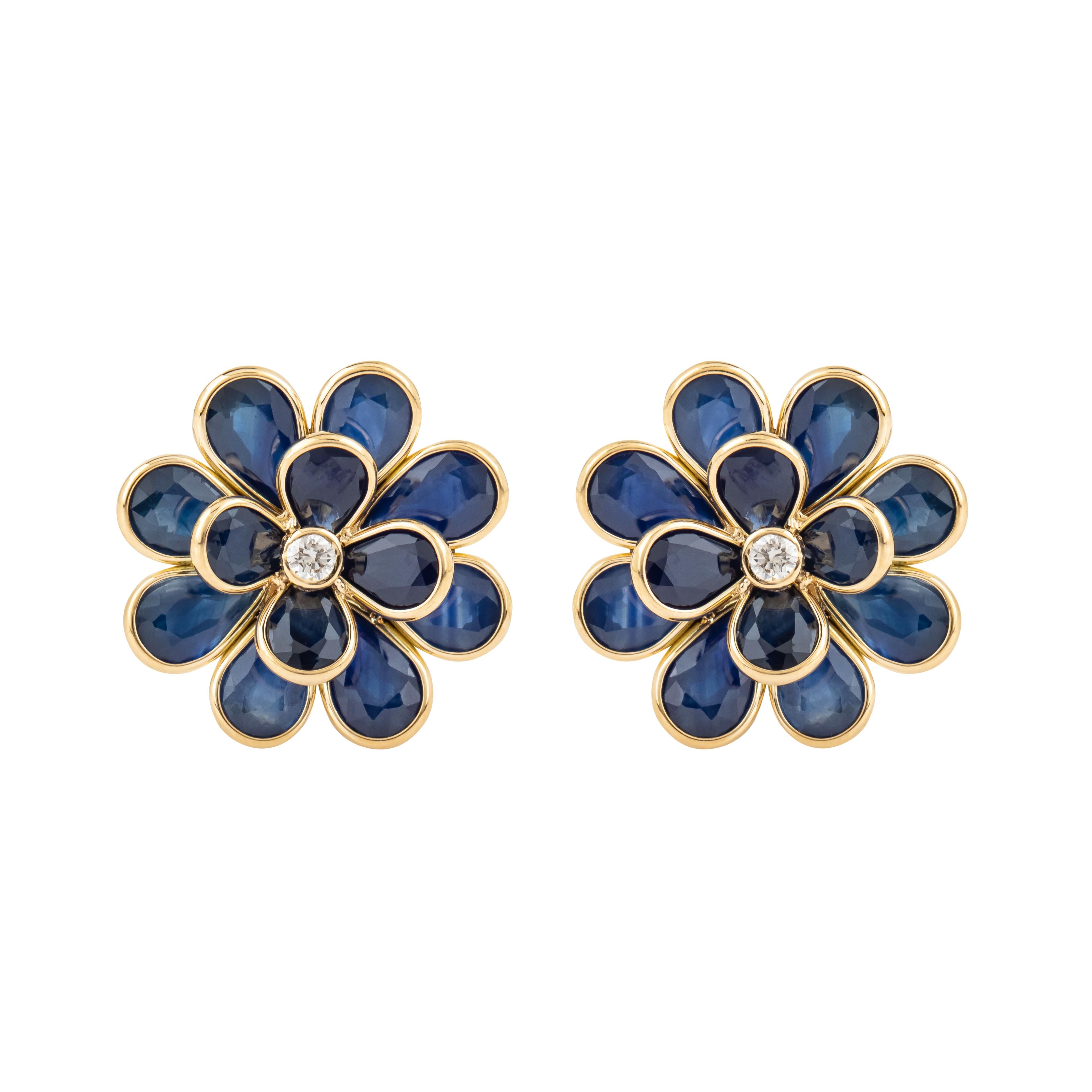 A stunning fusion of timeless beauty and modern sophistication, the 18 Karat Gold 6.76 Carat Diamond and Sapphire Fashion Stud Earrings are a masterclass in luxury craftsmanship. With 6.76 carats of radiant diamonds and vibrant sapphires, each