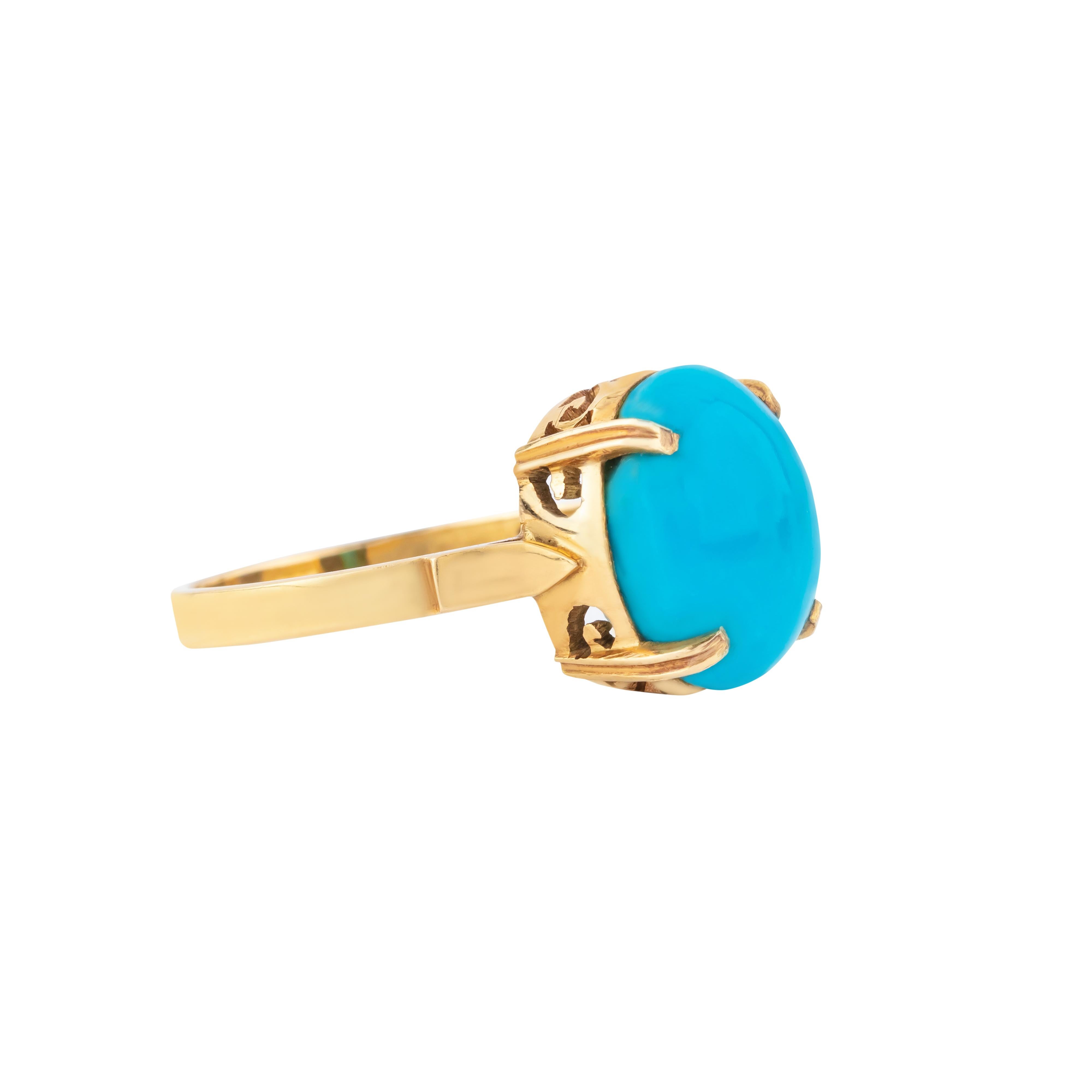 Contemporain Bague solitaire en or 18 carats avec tourmaline de 8,1 carats en vente