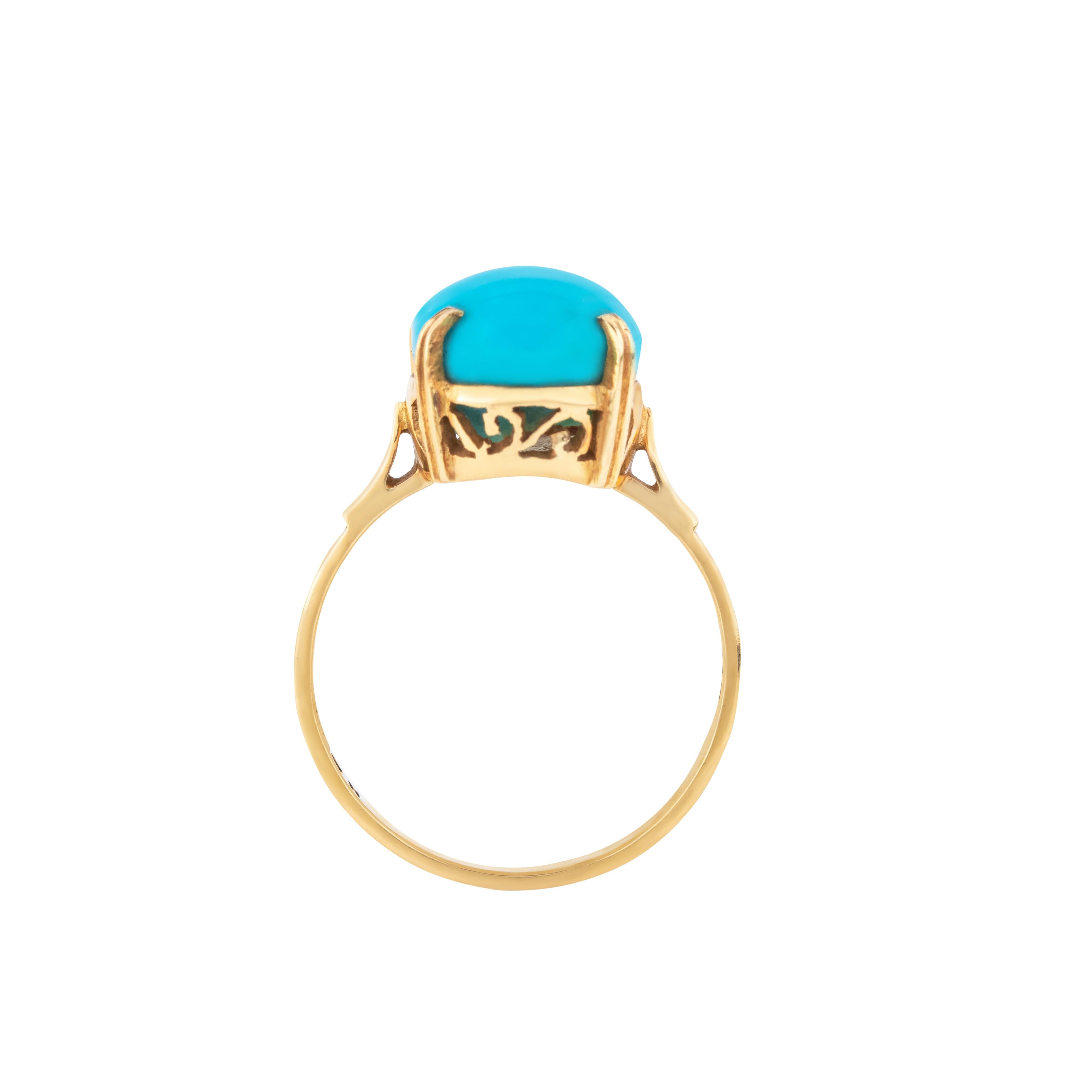 Taille brillant Bague solitaire en or 18 carats avec tourmaline de 8,1 carats en vente