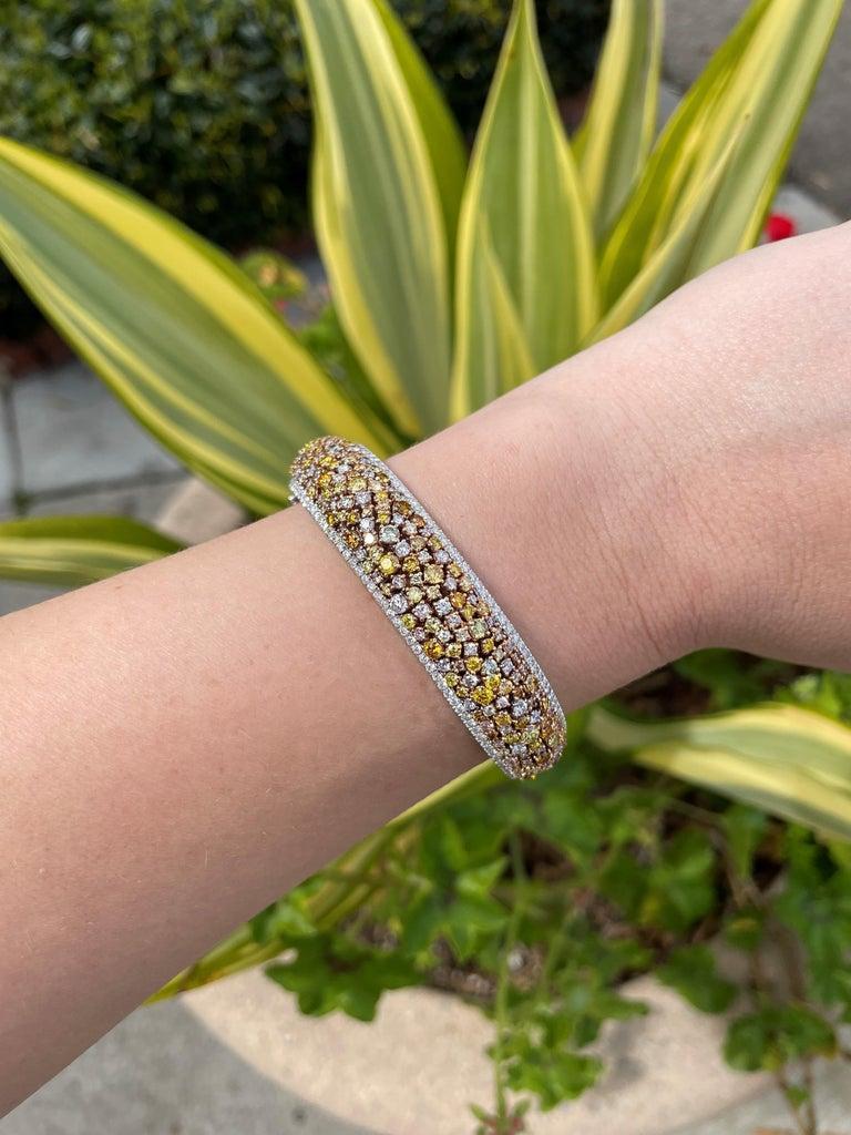 micro-pave diamond rivière bracelet