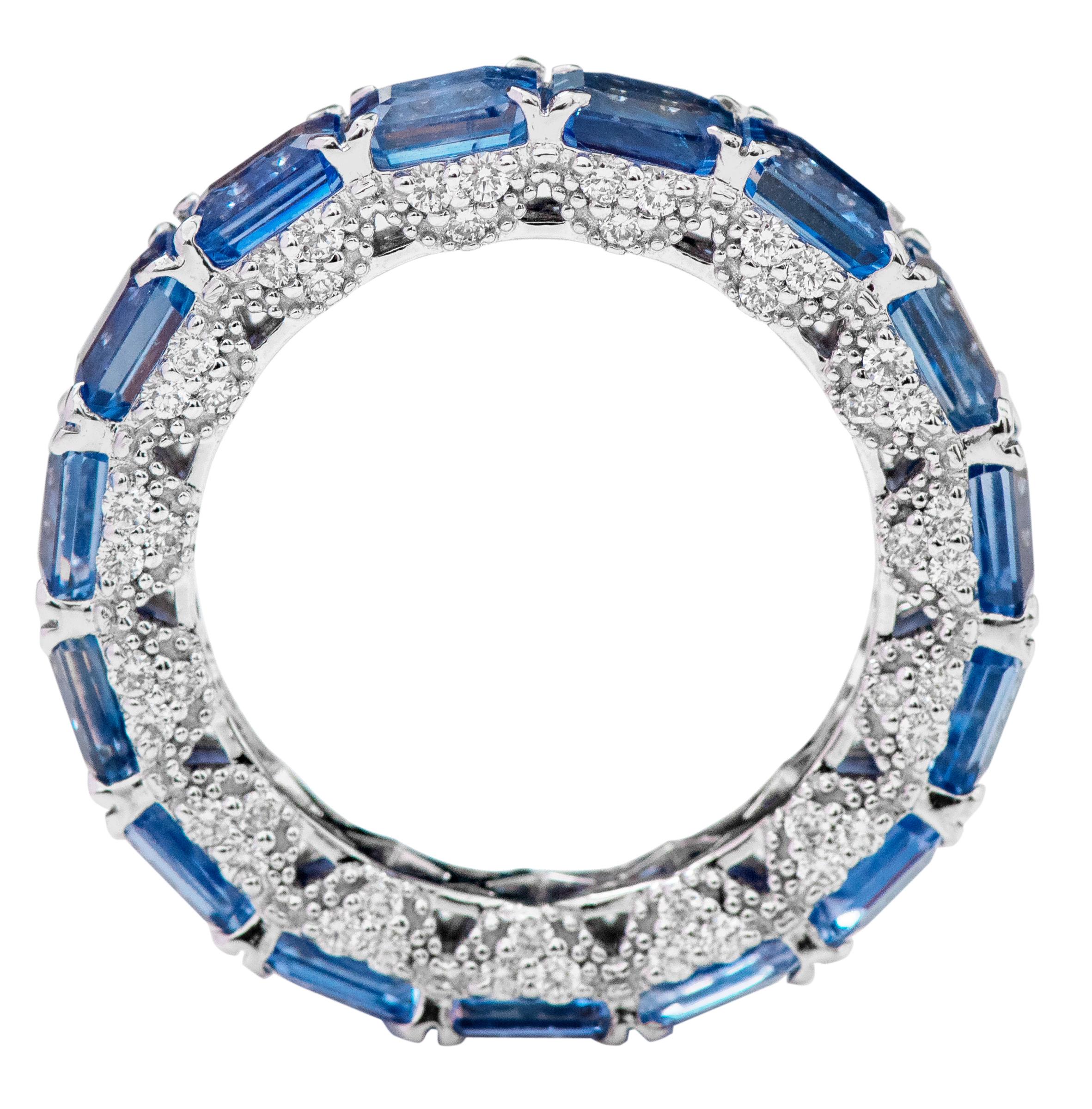 sapphire and emerald eternity ring