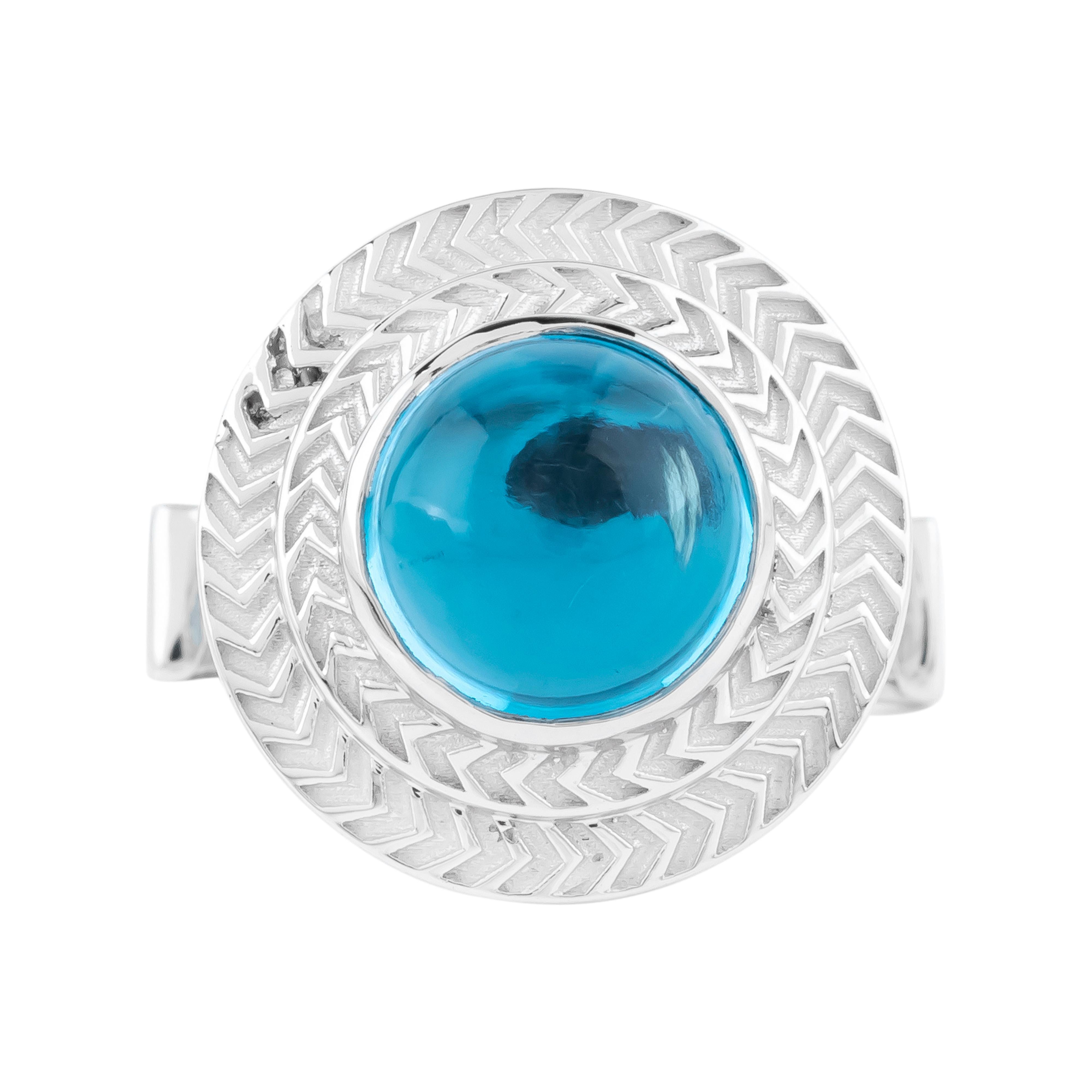 Manschettenknöpfe aus 18 Karat Gold 9,53 Karat blauem Topas (Moderne) im Angebot