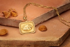 18 Karat Gold Amulet with 45 Brilliant Cut Diamonds Featuring the All-Seeing Eye