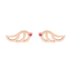 Alessa Swan Baby Studs 18 Karat Rose Gold Give Wings Collection