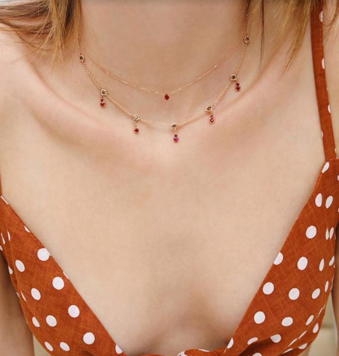 alessa layered pendant necklace