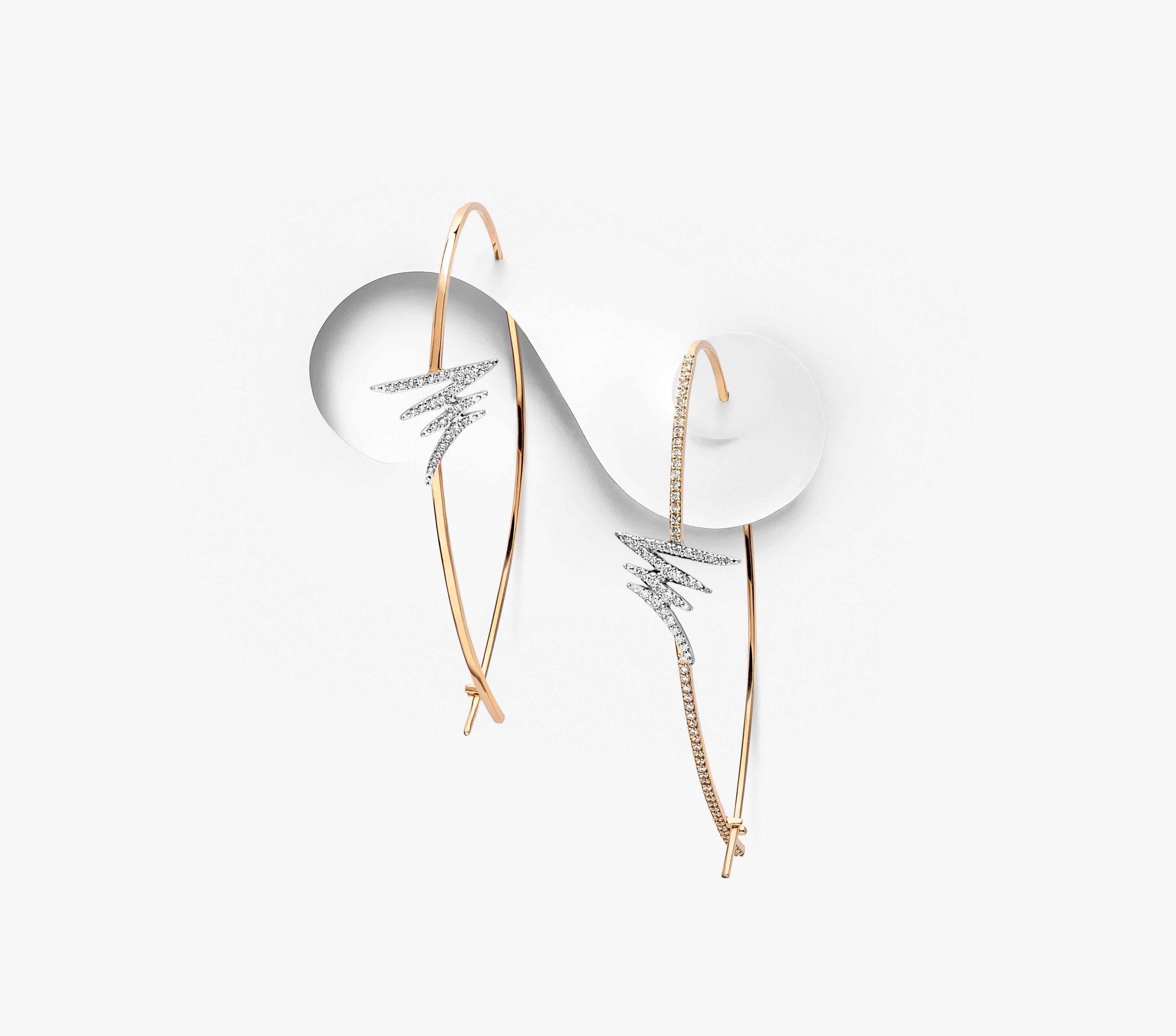 A collection that is effortless and elegant. This collection embodies the ideology of Alessa's brand mark, its edgy, minimal design and vibrant personality.

Product Name: Nexus Earrings
Diamonds: Colorless 0.30 cts 
Metal: 18K WhiteGold