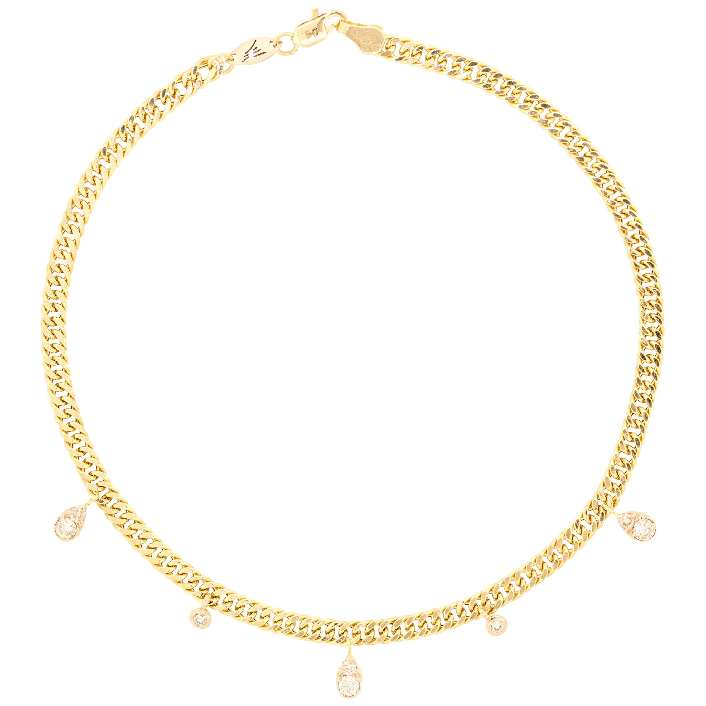 Alessa Rock Star Anklet 18 Karat Yellow Gold Paradise Collection