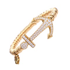 Anchor Bracelet 18 Karat Gold and 1.30 Carat Diamonds 