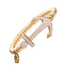Anchor Bracelet 18 Karat Gold and 1.30 Carat Diamonds