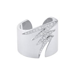 18 Karat Gold and 1.80 Carat White Diamond Signature Pave Ring, Alessa Jewelry