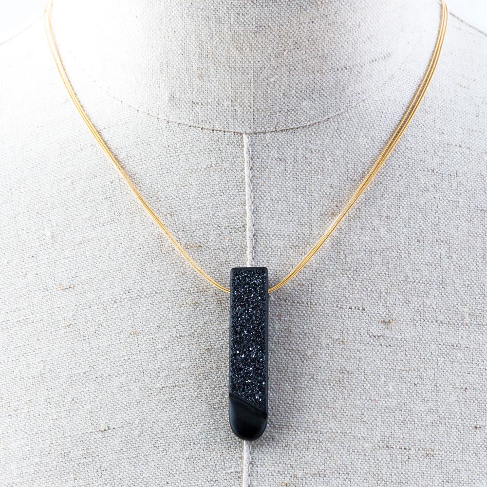 Dieter Lorenz Black Onyx and Gold Necklace  For Sale 6