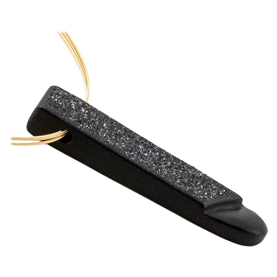 Dieter Lorenz Black Onyx and Gold Necklace  For Sale