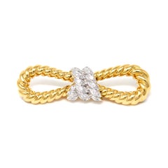 18 Karat Gold and Diamond Bow Brooch, by Mouawad