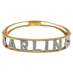 18 Karat Gold and Diamond "Darling" Bangle
