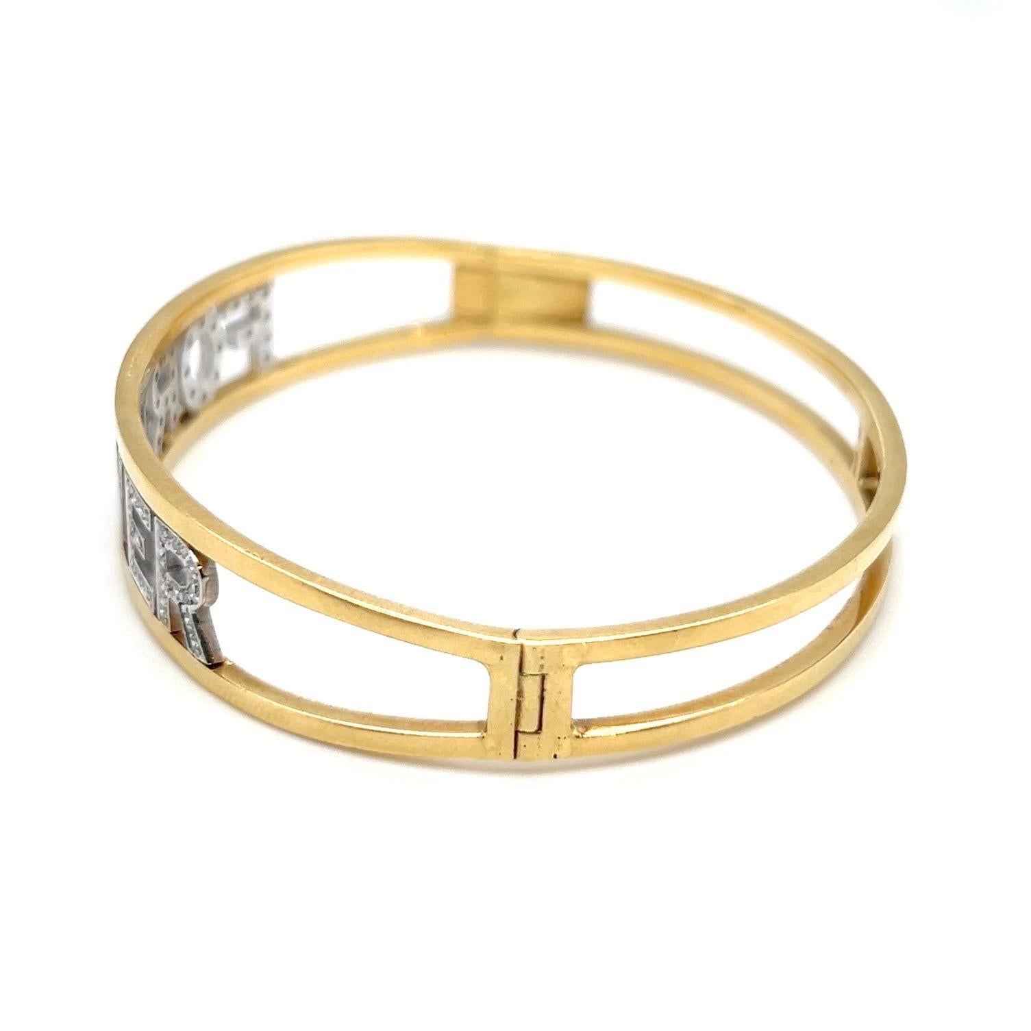 Contemporary 18 Karat Gold and Diamond 