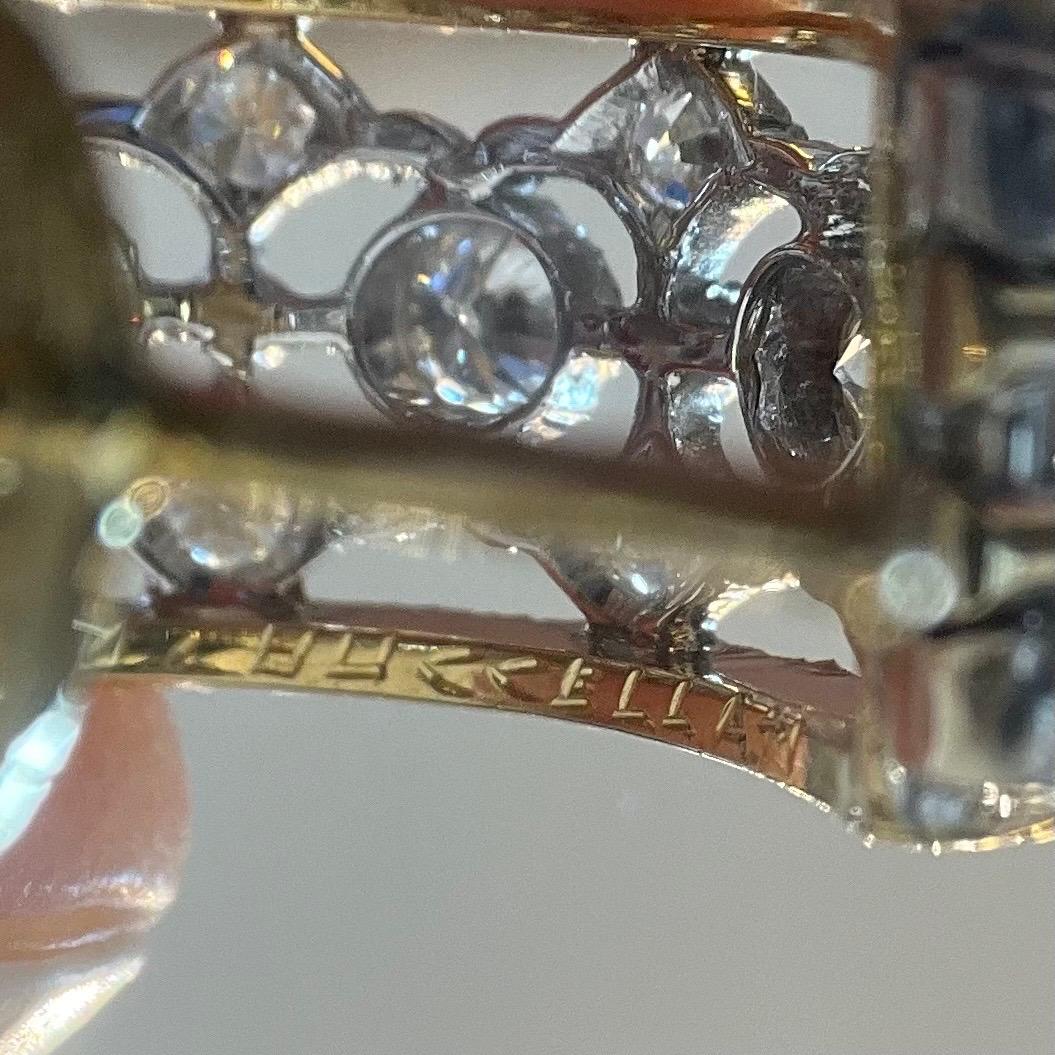 18 Karat Gold and Diamond Hoop Earrings by Mario Buccellati For Sale 3