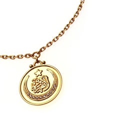 18 Karat Gold and Diamond Ottoman Coin Dainty Bracelet