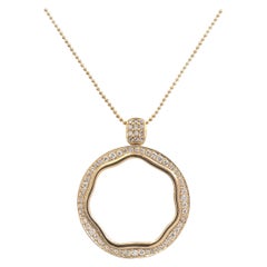 18-Karat Gold und Diamant-Anhänger Halskette