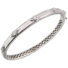 0.35ct Diamond and 18kt Custom Bangle Handmade in Florence, Italy