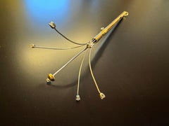 18 Karat Gold and Diamonds Champagne Whisk