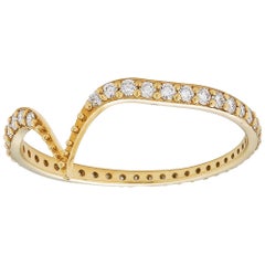 18 Karat Gold und Diamanten Stapelbarer Ring von 18 Karat