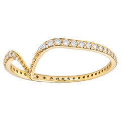 18 Karat Gold and Diamonds Fabri Stackable Ring