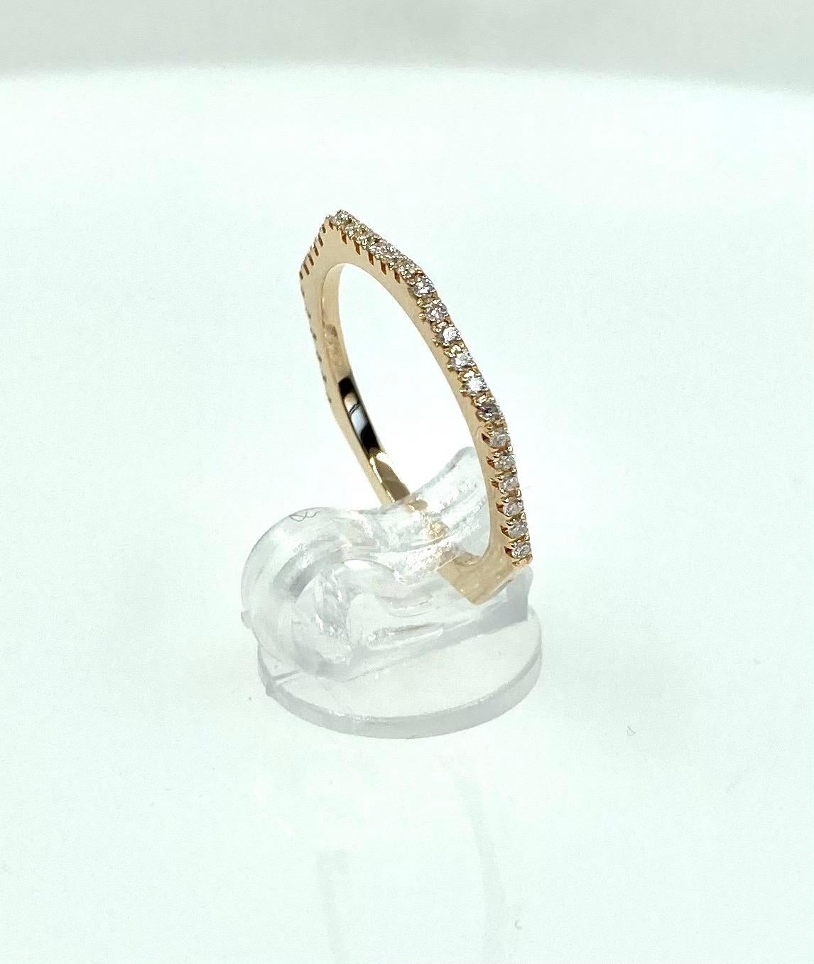 18 Karat Gold and Diamonds Modern Italian Ring In New Condition For Sale In Valenza, IT