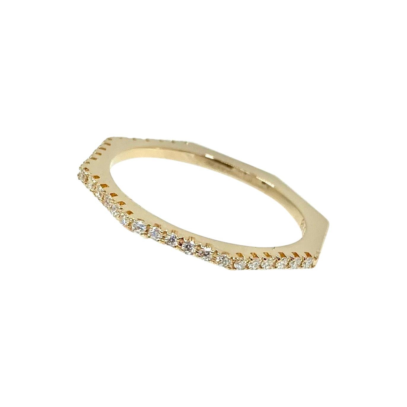 18 Karat Gold and Diamonds Modern Italian Ring For Sale