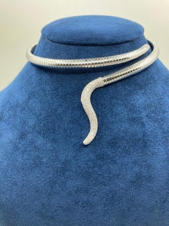 18 Karat White Gold Diamond Choker Necklace