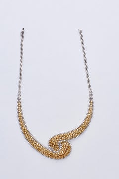 18 Karat Gold and Fancy Yellow Diamonds Necklace with GIA Certificate
