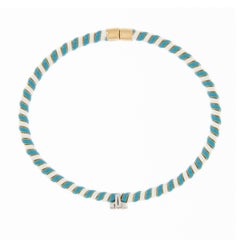 18 Karat Gold and Hard Enamel Diamond Bracelet Add a Splash of Color