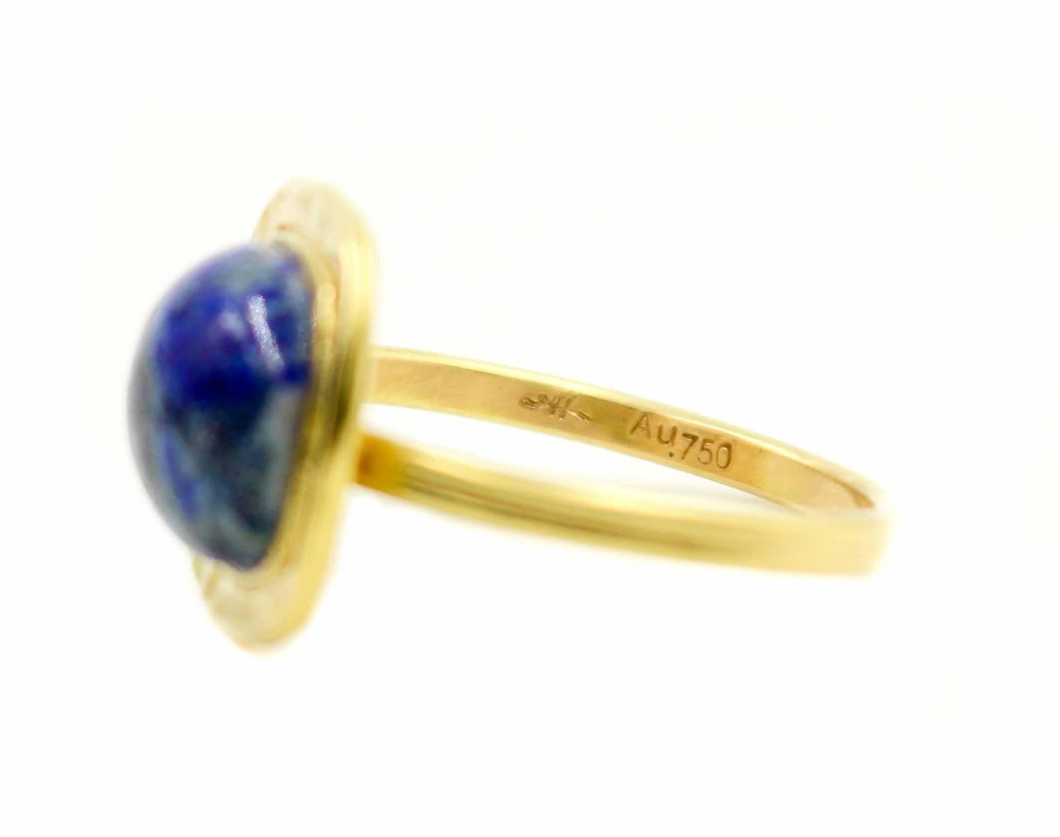 18 Karat Gold and Lapis Ring  In New Condition For Sale In Santa Fe, NM