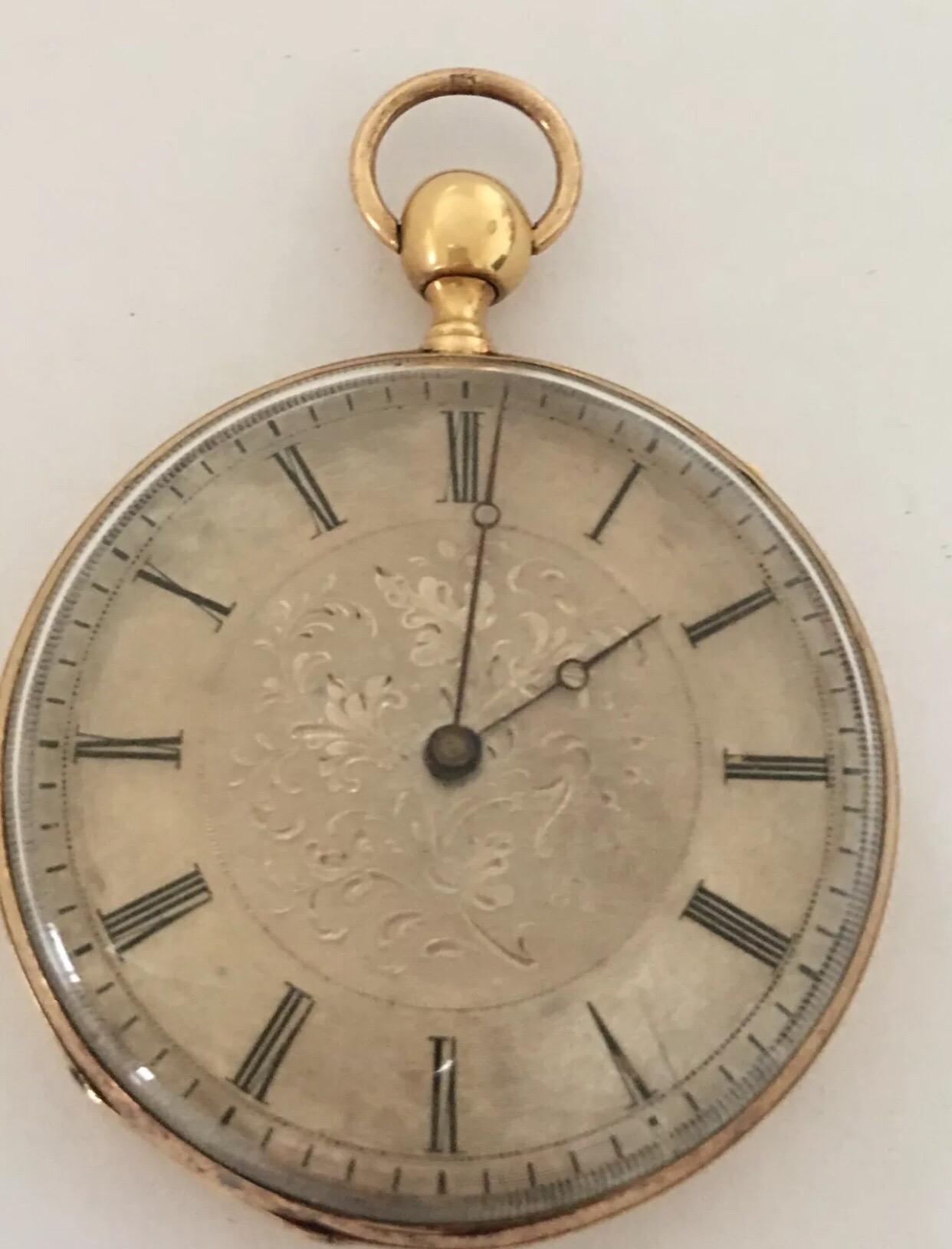 18 Karat Gold Antique Quarter Repeater Pocket Watch For Sale 2