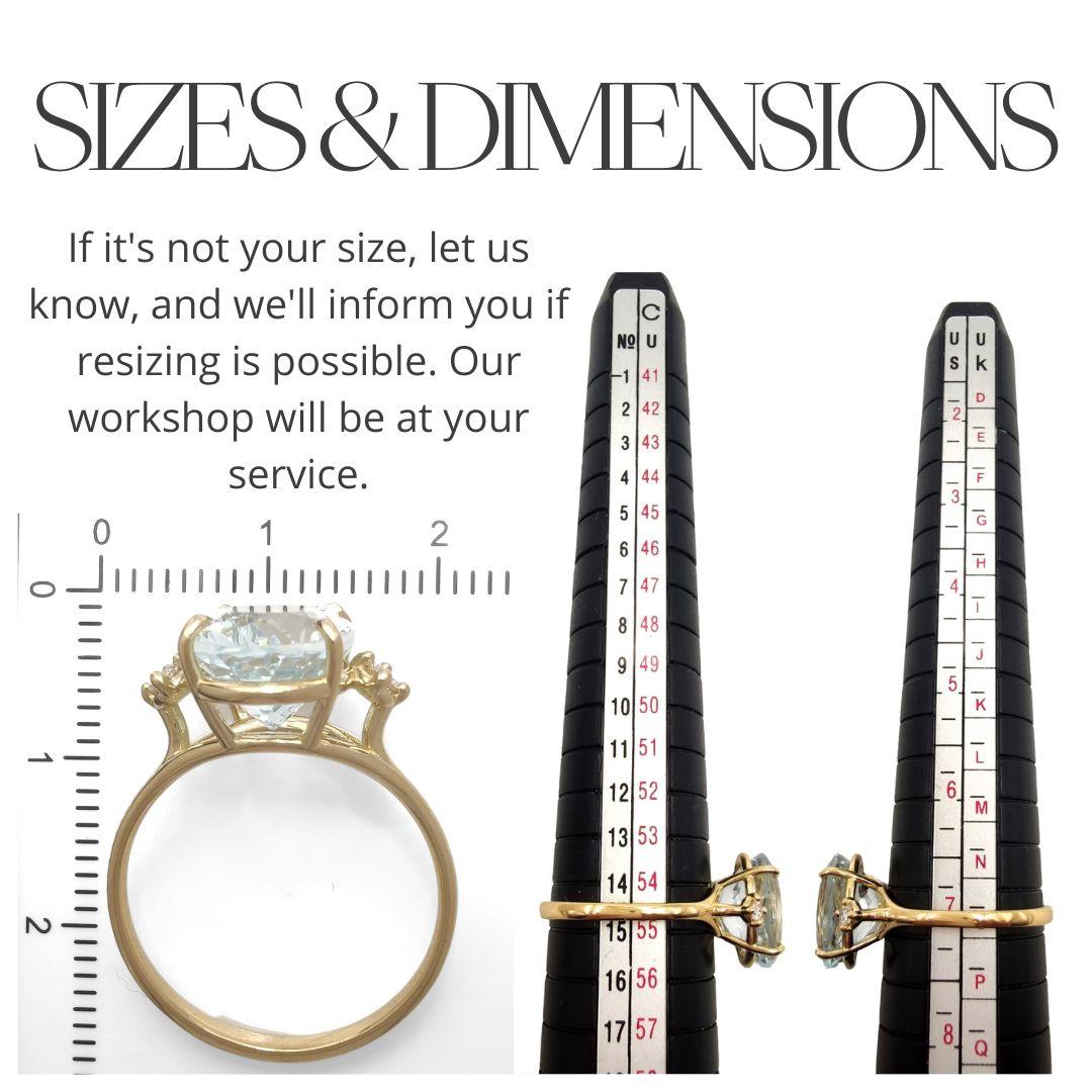 Oval Cut 18 karat Gold Aquamarin Ring Diamonds, for weddings, engagements, proposals gift