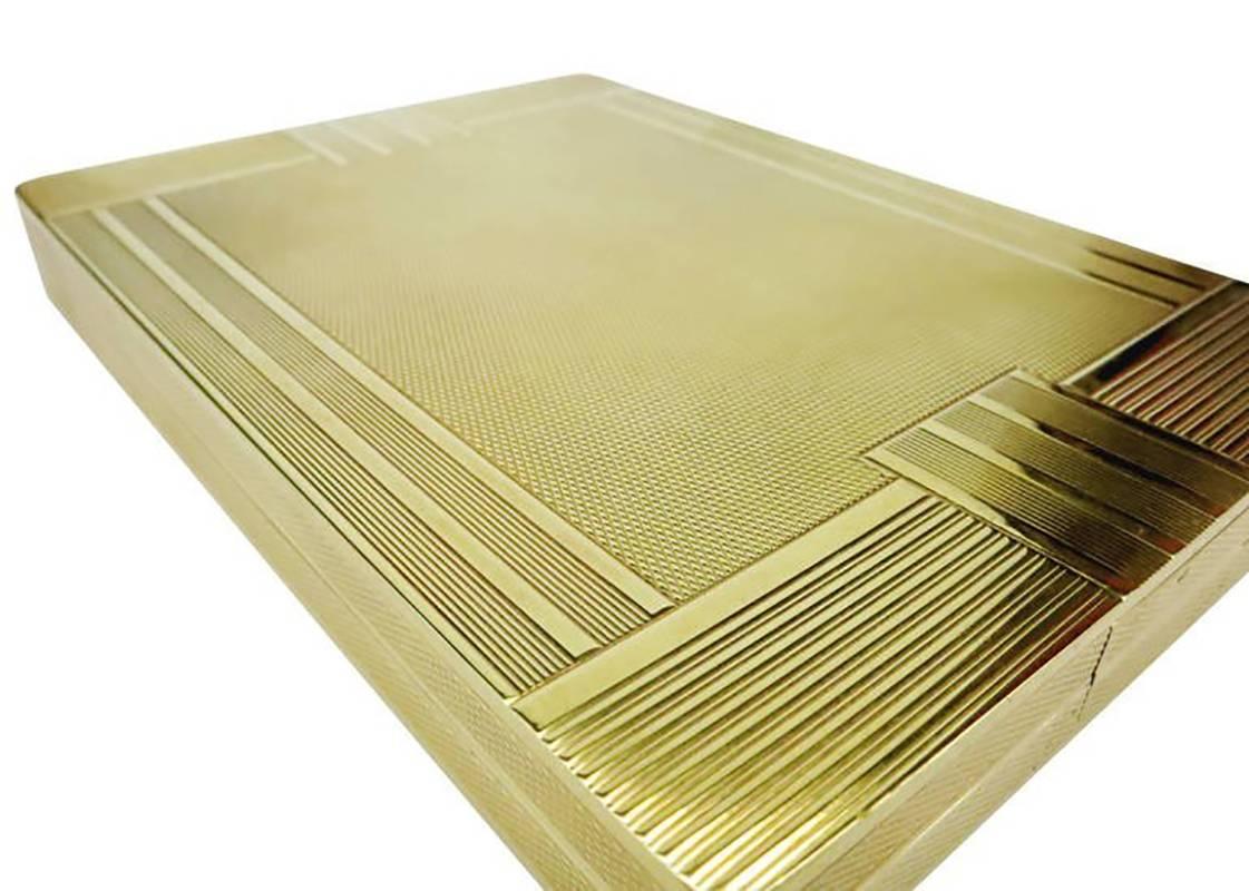 American 18-Karat Gold Art Deco Cigarette Case