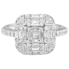 18 Karat Gold Baguette Diamond Ring