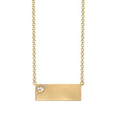 18 Karat Gold Bar Necklace