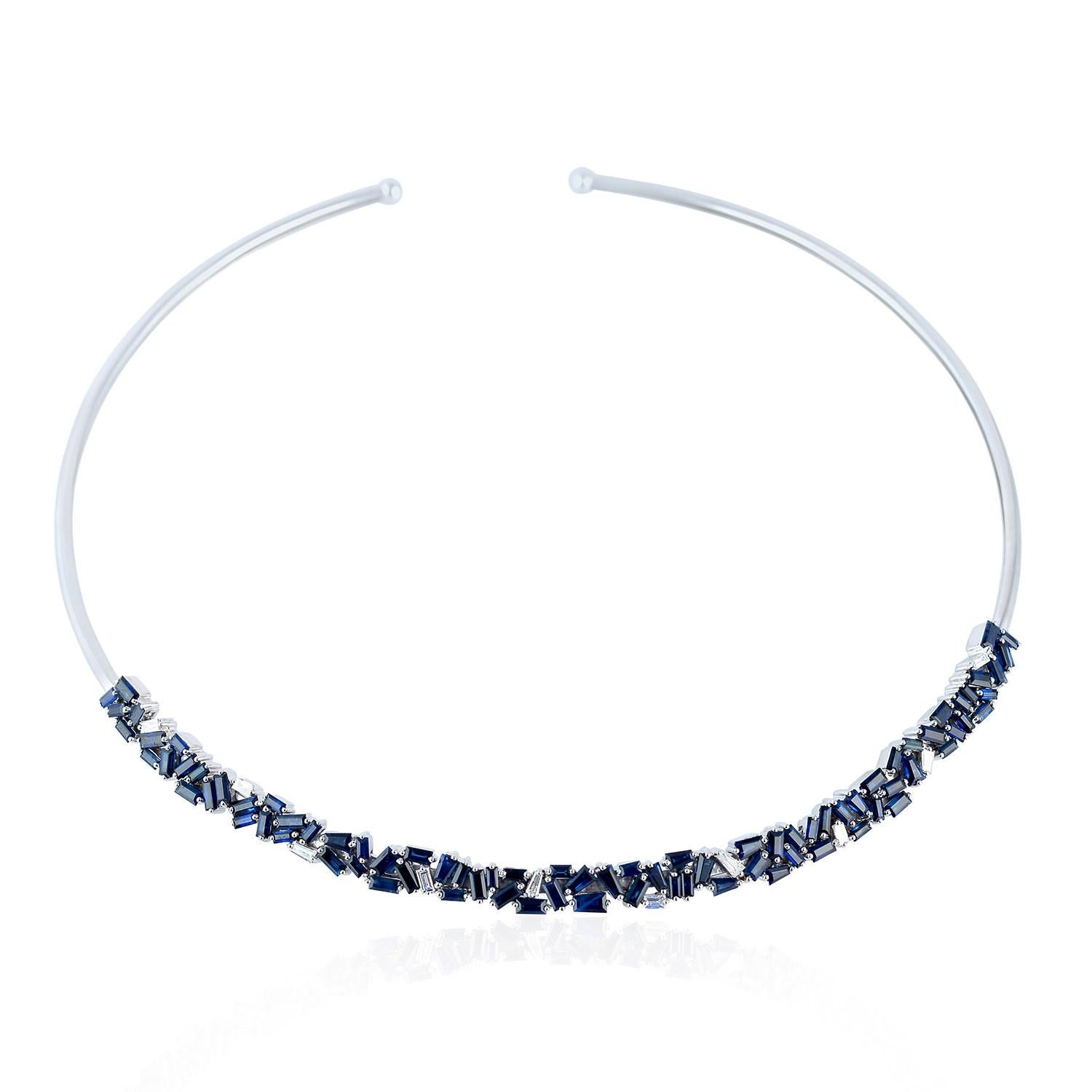 blue diamond choker necklace
