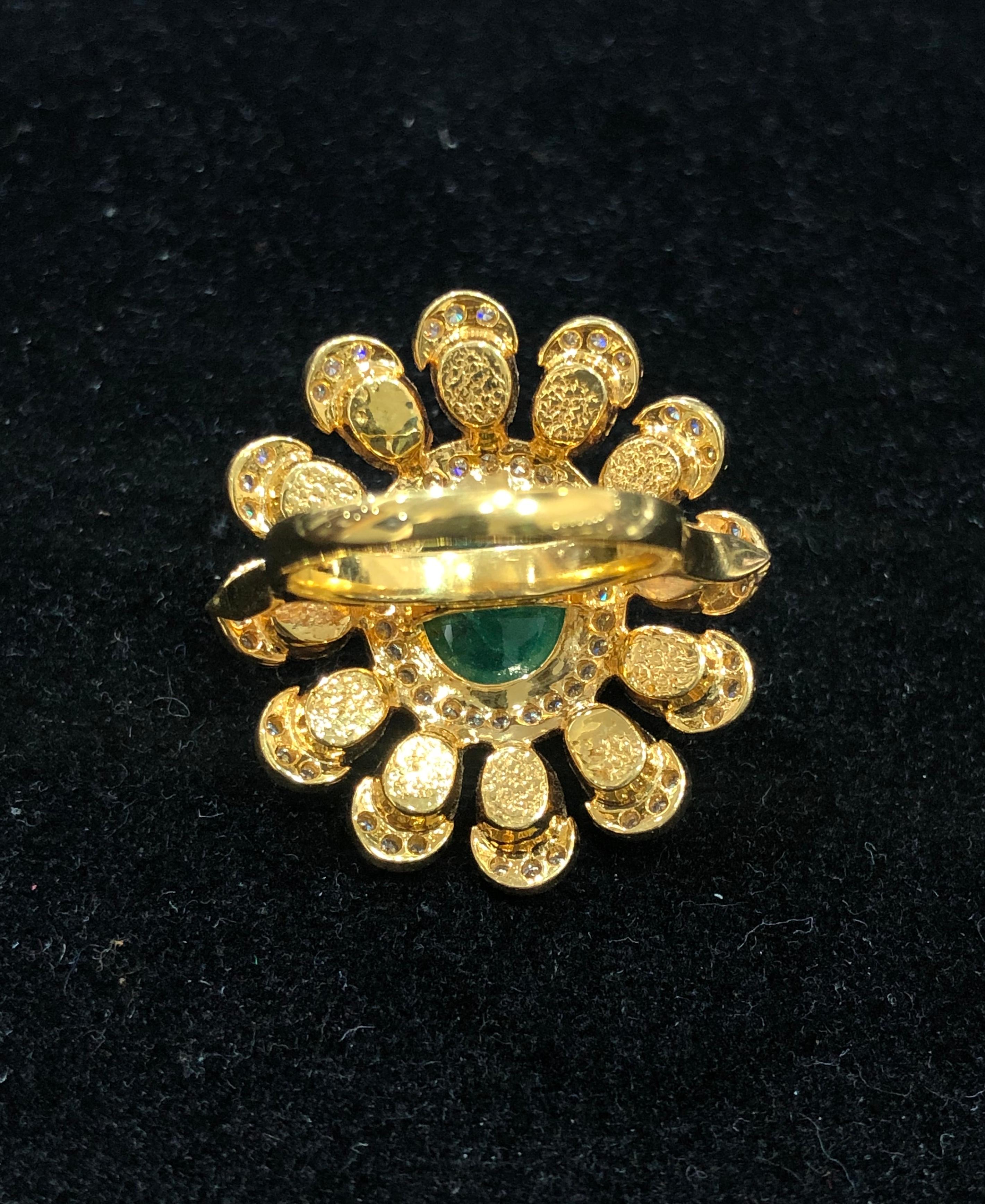 Diamond: 2.28 carat
Emerald: 7.89 carat
18kt Gold: 15.335 grams
Ref No: DR-ECA

A ring is a halo on your finger. Let the wide range of beautifully handcrafted ring enhance your graceful fingers.