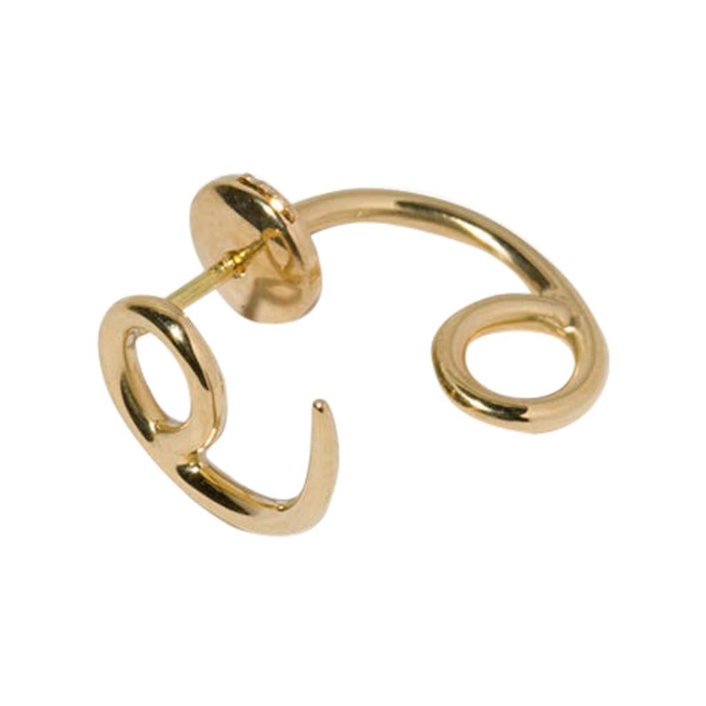 Milamore Fine Jewelry 18 Karat Gold Cancer Earring For Sale