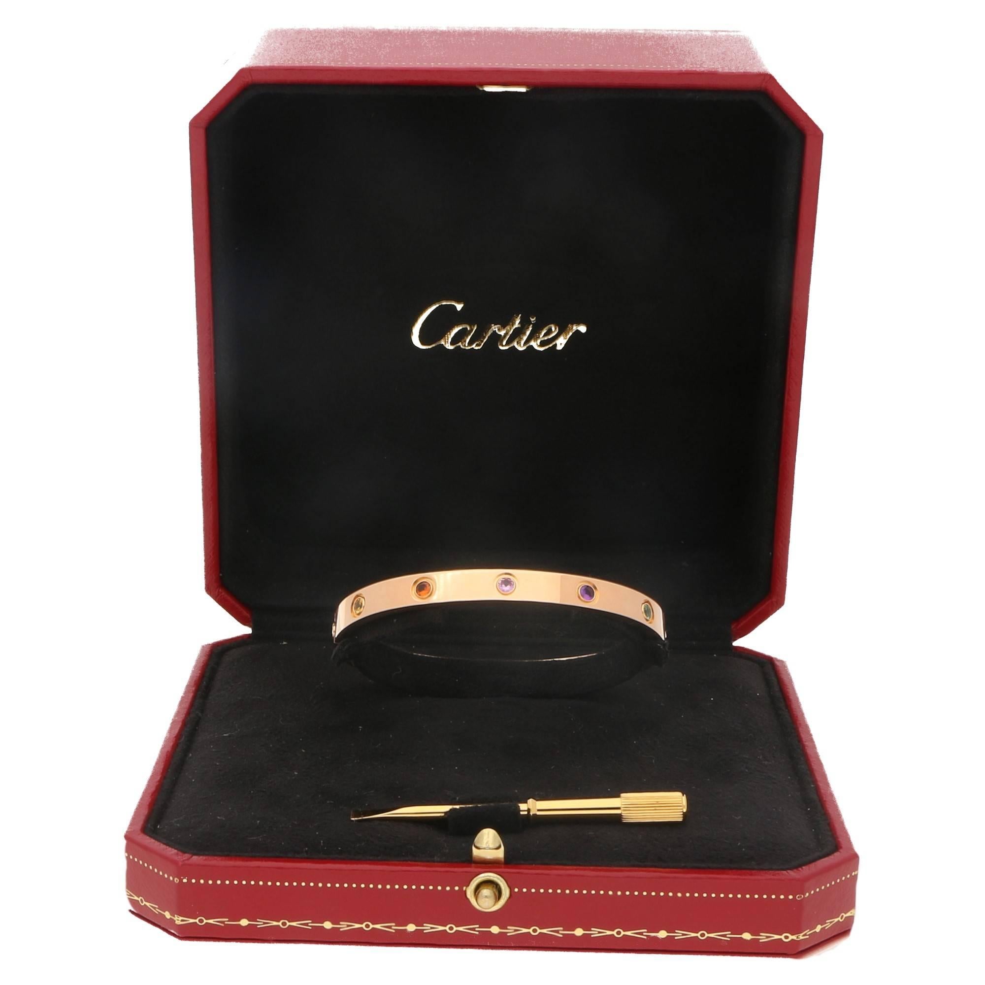 18 Karat Gold Cartier Rose Gold Love Bangle In Excellent Condition In London, GB