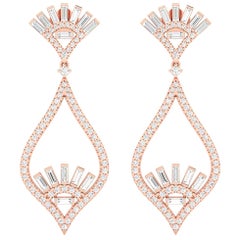 18 Karat Gold Chandelier Diamond Earrings